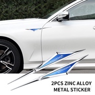 KLNU 2pcs/Car Body Metal Sticker Car Fender Side Blade Badge For Perodua Myvi Aruz Bezza Axia Viva A