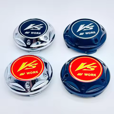 4pcs 3D 68mm For Car emblem Wheel hub Center Cap 45mm VS W work Badge covers sticker Decals Styling 