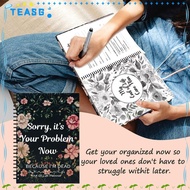 TEASG End of Life Planner, I'm Dead Now What Book Planner Guided When I'm Gone Workbook Legacy Plann