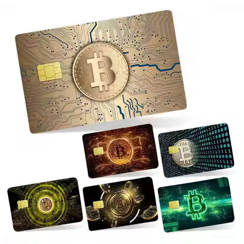 Trends Bitcoin 100% Hot Sale Amine Credit Debit Bank Card Bus Card Film Skin Sticker