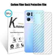 5Pcs Transparent Carbon Fiber Kevlar Pattern Film OPPO Reno 11 Pro 5 11F 10 + 8T 8 8z 7 7z 6 5z 5 4 3 4G Back Screen Protector Sticker