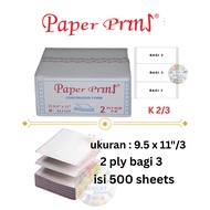 CONTINUOUS PAPER CONTINUOUS FORM PAPER PRINT INVOICE FOR LETTER ROAD HVS 1 PLY Size. 9.5 X 11 for 3 