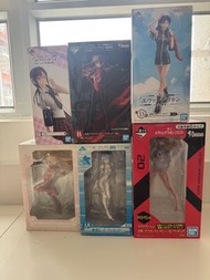 一番賞 Evangelion 模型公仔（EVA)綾波麗，明日香，真希波，葛城美里）