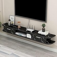Wall Mounted Floating TV Stand Entertainment Center Storage Unit Media Console Grey 120x22x18.4cm Ca