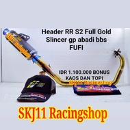 Knalpot Racing SJ88 Satria FU FI Injeksi Fullset Header Gold GP Abadi