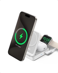 Anker MagGo 3-in-1 Charging Station Qi2 Certified 15W MagSafe-Compatible Wireless Charger Stand Appl