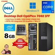 #1648 Used PC Dell OptiPlex Desktop Computer Intel Core i5 i5-6600 3.90 GHz Small Form Factor Comput