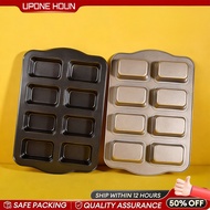 8 Cavity Mini Loaf Pan Non-stick Bread Pan Carbon Steel Brownie Pan Versatile Small Bread Loaf Pan