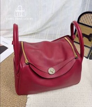 🌈Hermes❤️Lindy 30❤️紅色內拼燈色銀扣🌟99新🌟Swift皮🌟lindy30🌟Lindy🌟愛馬仕 🌟