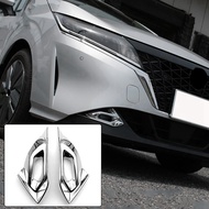 2Piece Front Fog Light Lamp Cover Trim Bezel Protective Car Accessories Replacement Parts for Nissan