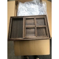 Wooden cake trays for wedding decoration with diverse designs