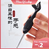 Handmade Sandalwood Crochet Hook-Cute fishtail crochet hook |sunflower Cangkuk Kait|0.8-4.0mm Kayu C