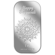 999 Pure Silver | 1g Rangoli Silver Bar