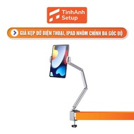 Tablet and phone holder - Aluminum alloy holder, tablet lifting arm with adjustable angles