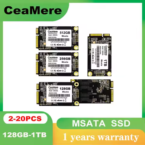 Wholesale CeaMere 2-20PCS MSATA SSD, 128GB, 256GB, 512GB, built-in SATAIII SSDs suitable for desktop