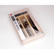 G.house ADAMAS ชุดช้อนส้อมมีด 24 ชิ้น/แพ็ค KESH16 สีดำ จัดส่งเร็ว