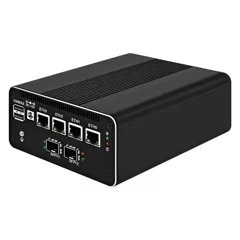 Topton Firewall Mini PC 2x10G SFP+ Intel i3-N355 N305 N150 N100 4xi226-V 2.5G LAN DDR5 NVMe Proxmox 