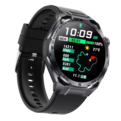 Men ET474 AI Smart Watch ECG Analysis Health Monitoring Micro Physical Examination BT Calling Outdoo