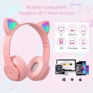 P47 P47M Bluetooth 5.0 Cat Ear Headphone Wireless Headband Earphone Hands Free Music Headset With TF