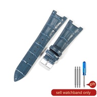 For Patek Philippe 25mm Durable Comfortable Genuine Leather Watch Band 5711/5712G Nautilus Men Watch Special Concave Watch Strap