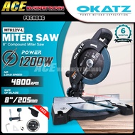 [ OKATZ ] (8") Compound Miter Saw with Laser, Miter saw 1200W 205mm Okatz Miter Saw DIY