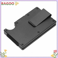 { BAGOO } Stainless Steel Metal Credit Card Clips Wallet Money Clip Cash Clamp Holder