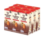 Glico Almond Koka Chocolate Milk เครื่องดื่ม น้ำนม อัลมอนด์ รสช็อคโกแลต 180ml. x 9กล่อง