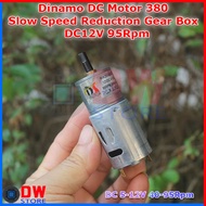 Dynamo DC Motor 25GA380 25GA-380 Slow Speed Reduction Gearbox Gear DC 12V Dynamo 380 RS-380
