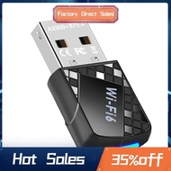 AX900 USB WiFi 6 Adapter 900Mbps  5.4 2 in 1 USB Dongle 2.4G 5G Wireless WLAN Receiver for Win10&Win