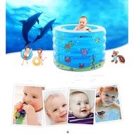 HIJAU Intime Green and Blue Square Baby Spa Pool / Baby Spa Pool / Children's Swimming Pool