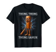 Tung Tung Tung Sahur 面白い動物 イタリアン ブレイン ミーム Tシャツ