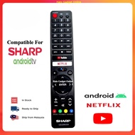 SHARP LED Android TV Smart TV OEM Remote Control 326 Compatible With GB326WJSA GB238WJSA GB105WJSA G