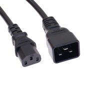 IEC C20 to C13 UPS PDU Distribution Power Cord, 10A to 16A Extension Cable 3G1.5 H05VV-F Wire Gauge 