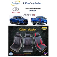 Coolmax - Semi Leather : Toyota Hilux - Revo ( Car Seat Cover full-set / Sarung Kusyen Kereta yg pen