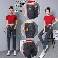 Celana Jeans Wanita Annora tali Pinggang Karet Import terbari 2022