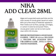 NIKA ADD CLEAR 28ML - (Alage Remover, Purifiying Aquarium Water)
