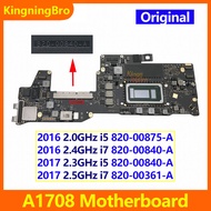 Original Laptop A1708 Motherboard For MacBook Pro 13" A1708 Logic Board i5 i7 RAM 8GB 16GB 2016 2017
