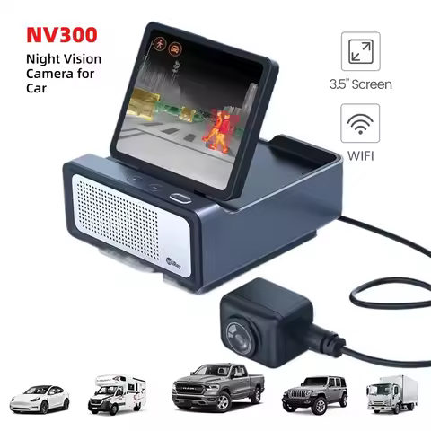 NV300 Night Vision Camera for Car 3.5" Screen Thermal Imaging Camera 328 Yards AI Recognition Anti-C