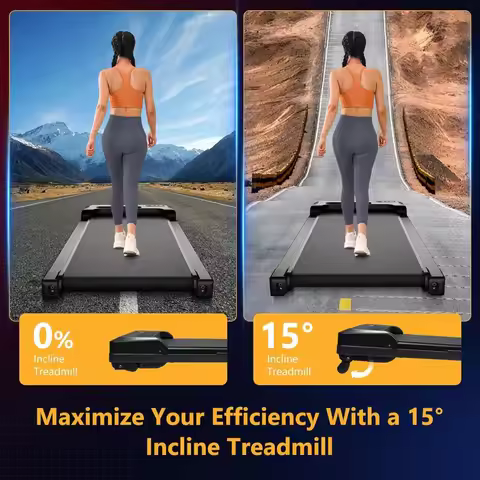 Walking Pad with Incline, 4 in 1 Under Desk Treadmill for Walking and Jogging, Portable Walking Trea