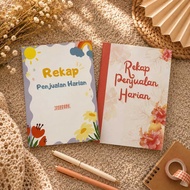 A5 Daily Sales Record Book Softcover Daily Sales Journal Daily Sales Book olshop book sales recap bo