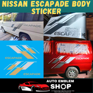 NISSAN URVAN ESCAPADE BODY STICKER COMPLETE SET / Left and Right / High Quality Made