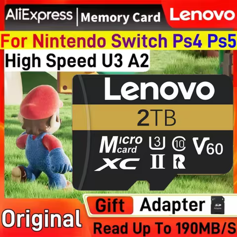 100% Original Lenovo 2TB Micro TF SD Card Class 10 TF Card 64GB 128GB 512GB SD Card for GoPro Hero 1