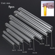 5Pcs 75/100/150/200mm Pyrex Glass Blowing Tubes 3/4 /6/8Inch Long Thick Wall Test Tube