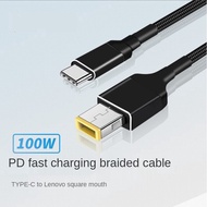 100W 20V 5A USB Type C to Square Male Plug Converter USB C Fast PD Charger DC Charging Cable Cord fo