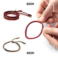 GESH 1PC/3PCs Buddhist Knots Bracelet Handmade Weave Adjustable Tibetan