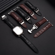 Suitable for watch Crocodile Pattern Strap First Layer Genuine Leather Calfskin Ultra2 Smart watch S