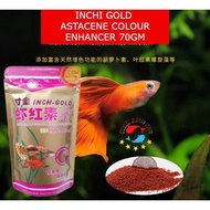 (READY STOCK)Inch-Gold  Astacene Colour Enhancer Floating  Guppy Food Tropical Fish Makanan ikan gup