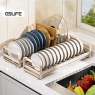 GSlife🔥Combination🔥Pinggan Kitchen Plate Holders Organizer Dish Rack Storage Dish Dying Rack