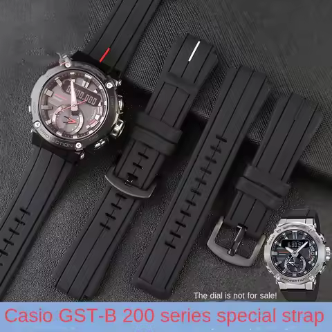 GST B200 sports silicone strap for Casio G-SHOCK 5608 GST B200 strap soft color blocking silicone me