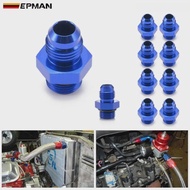 EPMAN 10PCS Straight AN4 AN6 AN8 AN10 AN12 Male Flare To ORB Male Fuel Pump Rail Adapter Aluminum AN